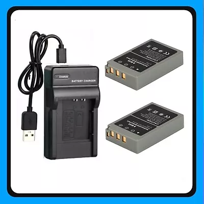 2 Battery +miC Charger For PS-BLS5 Olympus PEN E-P1 E-P2 E-P3 E-PL1s E-PL2 E-PL3 • $42.30