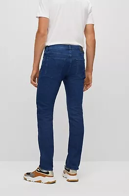 Hugo Boss MAINE Regular Fit Straight Stretch Men's Blue Jeans New • $79.50
