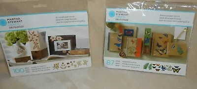 Martha Stewart Crafts Decoupage Butterfly & Fern OR Wood Grain Paper Cutouts • $13