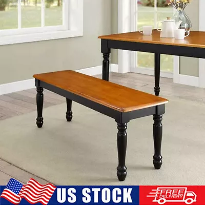 Autumn Lane Farmhouse Solid Wood Dining Bench Comfortably Seat Dining Chair New • $106.88