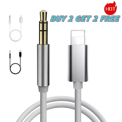 8Pin To 3.5mm Aux Audio Adapter Cable Cord Jack For IPhone 14 13 12 11 Pro Max! • £3.26