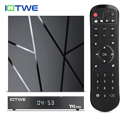 T95 Android 13.0 Smart TV BOX 5G WIFI6 6K HD Media Player 4GB+128GB HDMI BT 5.0 • £41.99