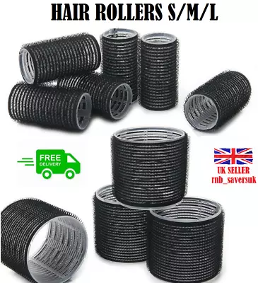 Self Grip Rollers Cling Stick Hair Curler Curls Wave Styling Salon Setting Tool • £2.99