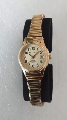 Milan Gold Tone Ladies Quartz Watch With A Date Function • £12.99