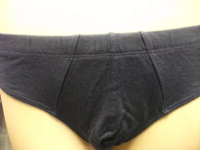 £3.99 • Buy Ex M & S COOL & FRESH MENS COTTON SLIPS COVERED ELASTICATED WAISTBAND  NAVY BLUE
