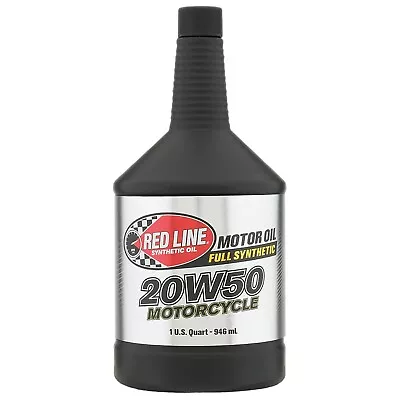 Red Line 20W50 Motorcycle Oil Full Synthetic Ester Based 20W-50 1 US Quart 946ML • £23.90