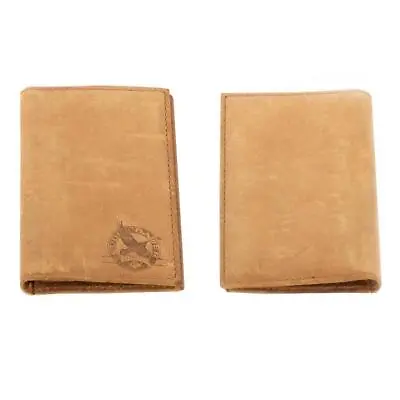 NEW EDDIE BAUER Wallet Bifold Cardholder Nubuck Tan Leather #W003 • $22