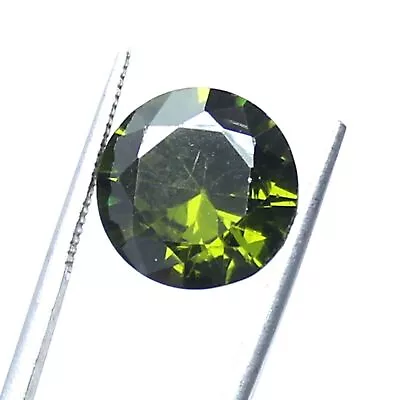 VVS+ Natural Green Round Shape Zircon Sapphire 7.10 Ct Certified Ring Size Stone • $19.26