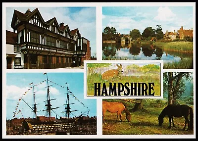 Hampshire Multi View J. Arthur Dixon Postcard • £3.90