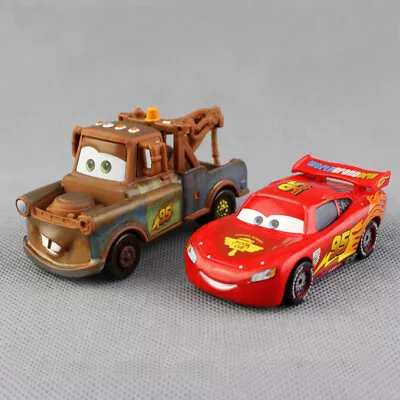 2PACK Disney Pixar Cars Lightning Mcqueen And Mater Toy Kids Gift  1/55 Diecast • $19.89