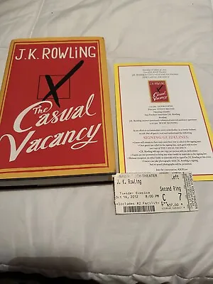 $750 • Buy JK Rowling Signed | The Casual Vacancy By J. K. Rowling (Hardcover) - HOLOGRAM