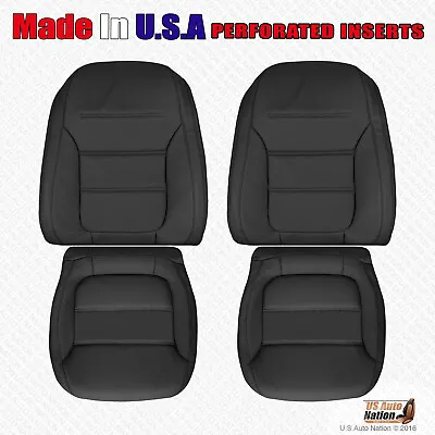 $159.79 • Buy 2011 - 2017 Volkswagen Jetta Driver Passenger Perforated Leather Seat Cover Blk