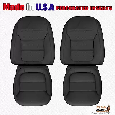 2011 - 2017 Volkswagen Jetta Driver Passenger Perforated Leather Seat Cover Blk • $161.49