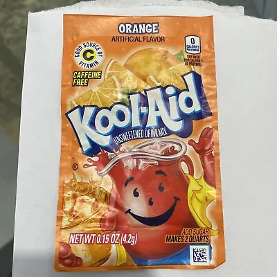 £1 • Buy Kool Aid American Powder Mix Drink Orange Single Sachets