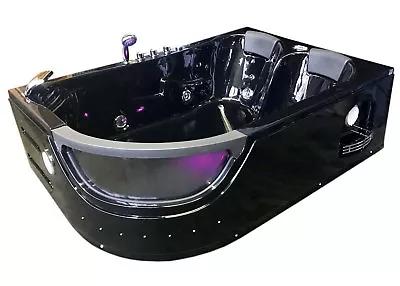 Whirlpool Bathtub Hydrotherapy Black Hot Tub Double Pump ORION 2 Two Persons • $3199