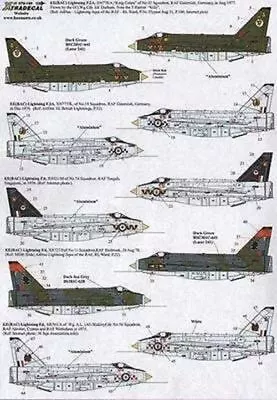 Xtradecal X72155 1/72 BAC/EE Lightning Model Decals • £8.65