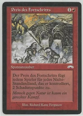 Magic The Gathering - German  Price Of Progress  - Exodus 95 - Uncommon Red • $2
