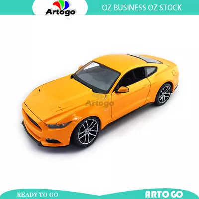 LICENSED Ford Mustang Coupe 2015 Orange Scale 1:18 Model Car Diecast Toy Car • $70.32