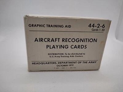 $10 • Buy Sealed Vintage 1979 US Army Aircraft Recognition Playing Cards Deck 44-2-6