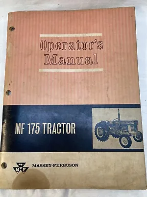 Original Massey Ferguson MF 175  Tractor Operators Manual • $25
