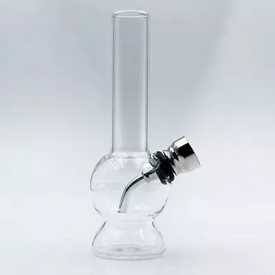 Exquisite Mini Glass Hookah 4.72  Transparent Straight Stem Glass Bong • $8.99