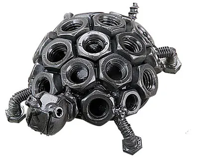 Turtle Hand Crafted Recycled Metal Art Sculpture Figurine   • $24.95