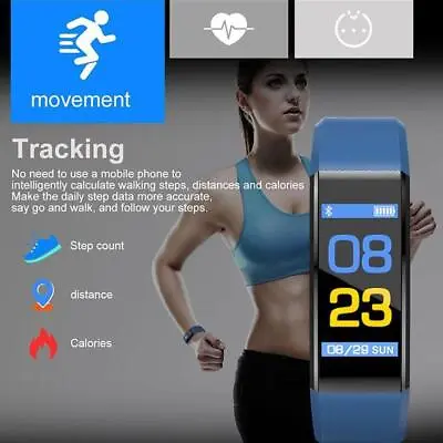 Fitness Smart Watch Heart Rate Monitor Tracker Women For Android Men IOS L8L9 • $10.46