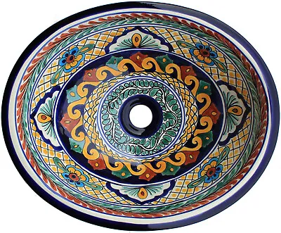 17 X 14  Mexican Talavera Meadow Ceramic Handmade Bathroom Sink • $149