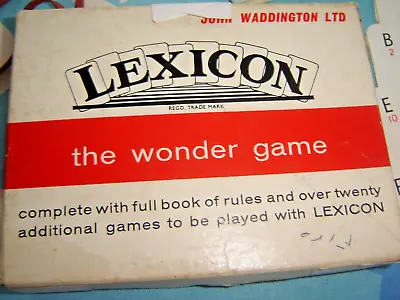 Vintage Waddington Lexicon Card Game  With Box • £6.99