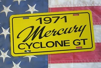 Yellow 1971 Mercury Cyclone GT License Plate Tag 71 429 Super Cobra Jet 351  • $19.95