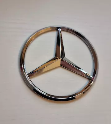 Mercedes Benz Badge Emblem Rear Boot Chrome Silver For Most Models 90mm UK • £5.95