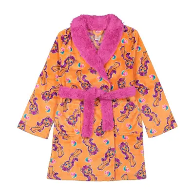Girls' $42 My Little Pony Sunny Starscout Sherpa/Fleece Coral/Pink Robe Sz 4 NWT • $22