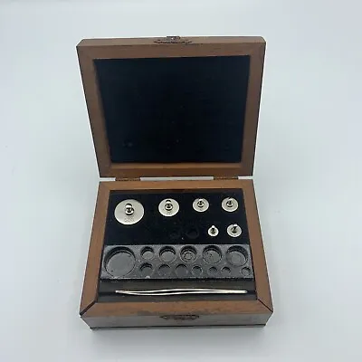 Voland & Sons Inc. Balance Scale Weights W/ Wood Case • $24.95