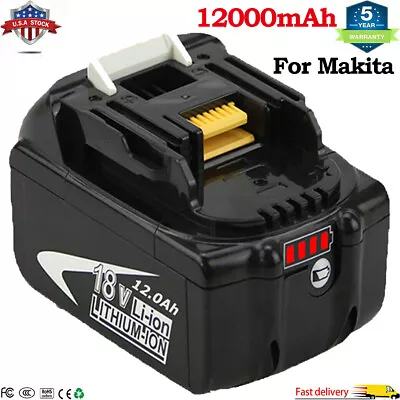 NEW 18V 12.0Ah LITHIUM ION BATTERY LXT FOR MAKITA BL1860 BL1830 US BL1850 • $54