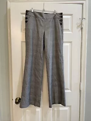 J Crew Sailor Pant Button Waist Wool Blend Wide Leg Women’s Size 6 Favorite Fit • $34.99