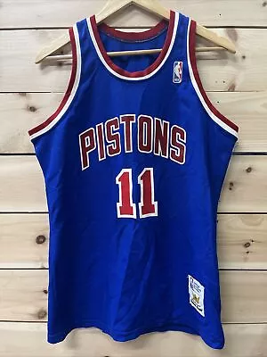 Vintage Macgregor Sand Knit Detroit Pistons Isiah Thomas Nba Jersey Sz L • $39.50