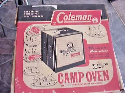 Vtg Unused Coleman Fold Away Camp Oven In Original Box • $4.99