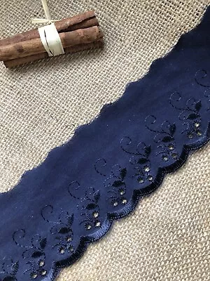 Laces Galore~Quality Navy Blue Broderie Anglaise  Trim 3   Craft/Sewing/Trim • £2.50