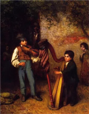 High Quality Oil Handpainted Painting  On Canvas- The Young Musicians • $175