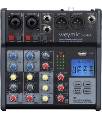 Weymic SE-40 Professional Mixer For Recording DJ Stage Karaoke W/USB Drive  • £44.99