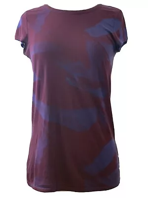 MARTIN + OSA Size Small Burgundy And Blue Top. Round Neck Cap Sleeves. Pre-owned • $6.49