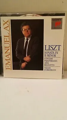 LISZT Sonata In B Minor Concert Paraphrases Emanuel Ax 1992 CD Sony 1993 MINT • $16.95