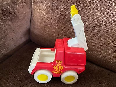 VTG Tonka Vintage Fire Engine #1 Ladder Truck 1987 Toy CLICKER WHEELS Red Yellow • $7.99