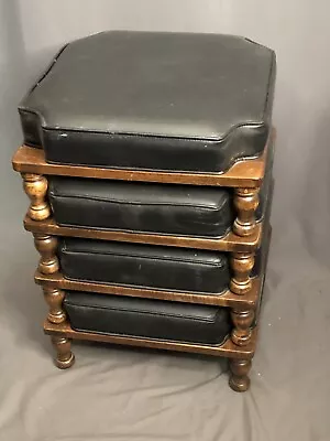 4 Vintage MCM Ethan Allen Style Stacking Foot Stools Ottomans Display • $399.99