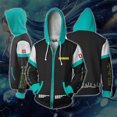 Hatsune Miku Unisex Hoodie Sweatshirts Hoodie Coat Jacket Cosplay Costume ZG • $24.99