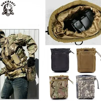 Tactical Magazine Utility Drop Dump Pouch Molle Military Gun Ammo Carry Bag UK • £8.99