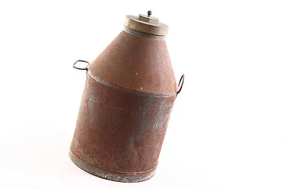 Large Old Tin Container Canister Vintage Car Workshop Canister Oil Can Petroleum • $43.56