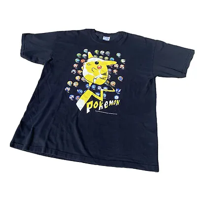 $2700 • Buy Vintage Pokemon Shirt XL ScreenStars Pikachu Print 90’s RARE