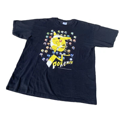 $2700 • Buy Vintage Pokemon Shirt XL ScreenStars Pikachu Print 90’s RARE