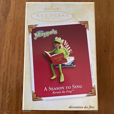 Hallmark Keepsake A SEASON TO SING Kermit The Frog Muppets Ornament 2005 • $20